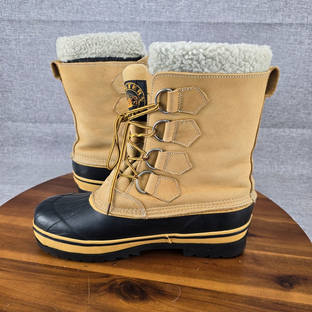 Western Chief Mens Tan Black Steel Shank Insulated Winter Snow Duck Boots Sz 10 - Picture 8 of 14